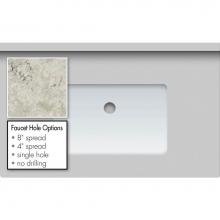 Strasser Woodenwork 65.884.1 - 31 X 19 X 1.25 Countertop Quartz Via Augusta Rect White