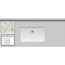 Strasser Woodenwork 65.854.4 - 43 X 19 X 1.25 Countertop Quartz Sangda Falls Rect White