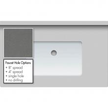 Strasser Woodenwork 65.842.1 - 31 X 19 X 1.25 Countertop Quartz Grey Lake Rect White