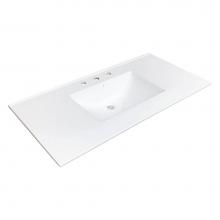 Strasser Woodenwork 64.430.8 - 43 X 22 X 5/8 Ceramic Top 8'' Drilling White