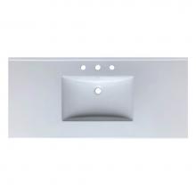 Strasser Woodenwork 64.490.8 - 49 X 22 X 5/8 Ceramic Top 8'' Drilling White