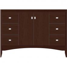 Strasser Woodenwork 33-319 - 48 X 18 X 34.5 Wallingford View Vanity Slab Choc Cherry Sb