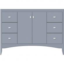 Strasser Woodenwork 33-799 - 48 X 18 X 34.5 Wallingford View Vanity Slab Sat Silver Sb
