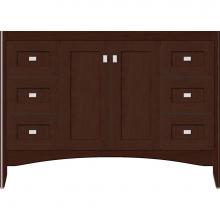 Strasser Woodenwork 33-253 - 48 X 18 X 34.5 Wallingford View Vanity Shaker Choc Cherry Sb