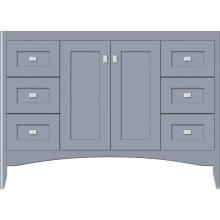 Strasser Woodenwork 33-755 - 48 X 18 X 34.5 Wallingford View Vanity Shaker Sat Silver Sb