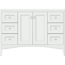 Strasser Woodenwork 33-941 - 48 X 18 X 34.5 Wallingford View Vanity Shaker Powder Grey Sb