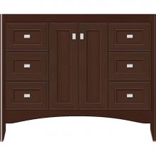 Strasser Woodenwork 33-550 - 42 X 21 X 34.5 Wallingford View Vanity Deco Miter Choc Oak Sb