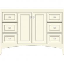 Strasser Woodenwork 32-861 - 48 X 18 X 34.5 Wallingford View Vanity Deco Miter Sat Biscuit Sb