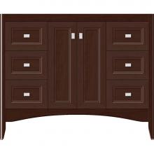 Strasser Woodenwork 33-359 - 42 X 18 X 34.5 Wallingford View Vanity Ogee Miter Choc Cherry Sb