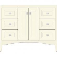 Strasser Woodenwork 32-576 - 42 X 21 X 34.5 Wallingford View Vanity Ogee Miter Sat Biscuit Sb
