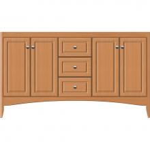 Strasser Woodenwork 30-339 - 60 X 18 X 34.5 Wallingford View Vanity Ultra Nat Oak Db