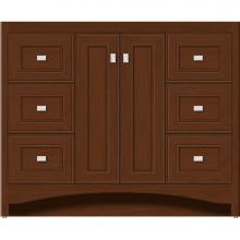 Strasser Woodenwork 42-234 - 42 X 21 X 34.5 Ravenna View Vanity Deco Miter Pecan Cherry Sb