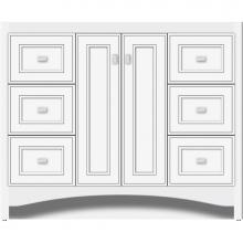 Strasser Woodenwork 42-042 - 42 X 18 X 34.5 Ravenna View Vanity Deco Miter Sat White Sb
