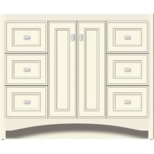 Strasser Woodenwork 42-039 - 42 X 18 X 34.5 Ravenna View Vanity Deco Miter Sat Biscuit Sb