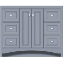 Strasser Woodenwork 42-277 - 42 X 21 X 34.5 Ravenna View Vanity Deco Miter Sat Silver Sb
