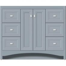 Strasser Woodenwork 42-296 - 42 X 21 X 34.5 Ravenna View Vanity Ogee Miter Silver Oak Sb