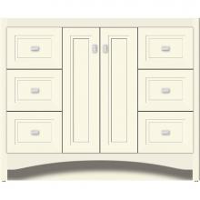 Strasser Woodenwork 42-292 - 42 X 21 X 34.5 Ravenna View Vanity Ogee Miter Sat Biscuit Sb