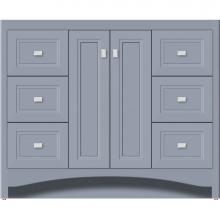 Strasser Woodenwork 42-058 - 42 X 18 X 34.5 Ravenna View Vanity Ogee Miter Sat Silver Sb