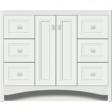 Strasser Woodenwork 42-055 - 42 X 18 X 34.5 Ravenna View Vanity Ogee Miter Powder Grey Sb