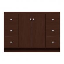 Strasser Woodenwork 11-107 - 48 X 18 X 34.5 Montlake View Vanity Tiered Miter Choc Cherry Sb