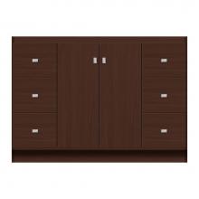 Strasser Woodenwork 11-418 - 48 X 21 X 34.5 Montlake View Vanity Tiered Miter Choc Oak Sb