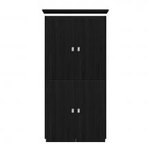 Strasser Woodenwork 12-018 - 24 X 21 X 48 Montlake Linen Upper Tiered Miter Midnight Oak