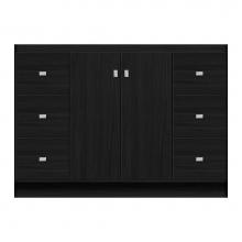Strasser Woodenwork 12-125 - 48 X 18 X 34.5 Montlake View Vanity Tiered Miter Midnight Oak Sb