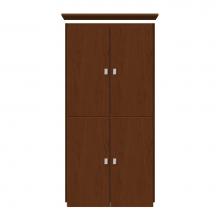 Strasser Woodenwork 12-690 - 24 X 18 X 48 Montlake Linen Upper Tiered Miter Pecan Cherry