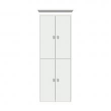 Strasser Woodenwork 12-800 - 18 X 18 X 48 Montlake Linen Upper Tiered Miter Powder Grey