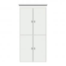 Strasser Woodenwork 12-803 - 24 X 18 X 48 Montlake Linen Upper Tiered Miter Powder Grey
