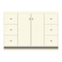 Strasser Woodenwork 15-045 - 48 X 18 X 34.5 Montlake View Vanity Tiered Miter Sat Biscuit Sb