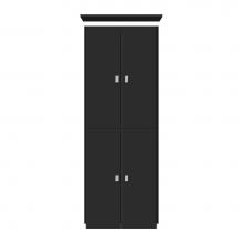 Strasser Woodenwork 15-049 - 18 X 21 X 48 Montlake Linen Upper Tiered Miter Sat Black