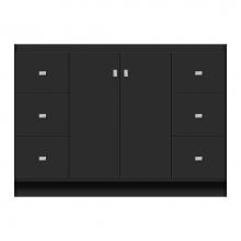 Strasser Woodenwork 15-298 - 48 X 21 X 34.5 Montlake View Vanity Tiered Miter Sat Black Sb