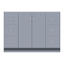Strasser Woodenwork 15-511 - 48 X 18 X 34.5 Montlake View Vanity Tiered Miter Sat Silver Sb