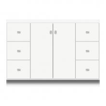 Strasser Woodenwork 16-730 - 48 X 21 X 34.5 Montlake View Vanity Tiered Miter Sat White Sb