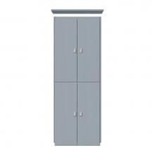 Strasser Woodenwork 16-734 - 18 X 18 X 48 Montlake Linen Upper Tiered Miter Silver Oak