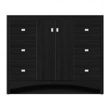 Strasser Woodenwork 46-629 - 42 X 21 X 34.5 Ravenna View Vanity Tiered Miter Midnight Oak Sb