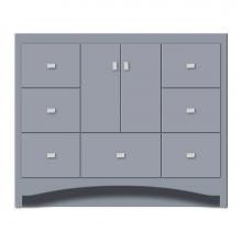 Strasser Woodenwork 47-126 - 42 X 21 X 34.5 Ravenna Vanity Tiered Miter Sat Silver Sb