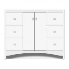 Strasser Woodenwork 47-168 - 42 X 18 X 34.5 Ravenna View Vanity Tiered Miter Sat White Sb