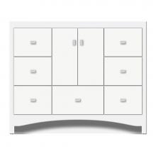 Strasser Woodenwork 47-186 - 42 X 21 X 34.5 Ravenna Vanity Tiered Miter Sat White Sb