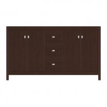 Strasser Woodenwork 50-746 - 60 X 18.5 X 34.5 Alki View Vanity Tiered Miter Choc Cherry Db