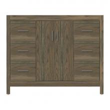 Strasser Woodenwork 59-516 - 42 X 18.5 X 34.5 Alki View Vanity Tiered Miter Dusky Oak Sb