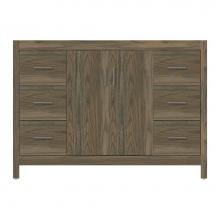 Strasser Woodenwork 59-522 - 48 X 21 X 34.5 Alki View Vanity Tiered Miter Dusky Oak Sb