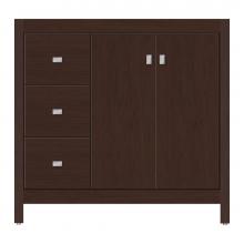 Strasser Woodenwork 58-000 - 36 X 21 X 34.5 Alki View Vanity Tiered Miter Choc Cherry Lh