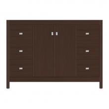 Strasser Woodenwork 59-258 - 48 X 18.5 X 34.5 Alki View Vanity Tiered Miter Choc Oak Sb