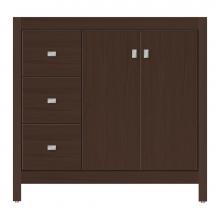 Strasser Woodenwork 59-264 - 36 X 18.5 X 34.5 Alki View Vanity Tiered Miter Choc Oak Lh