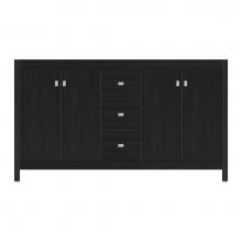 Strasser Woodenwork 59-666 - 60 X 18.5 X 34.5 Alki View Vanity Tiered Miter Midnight Oak Db