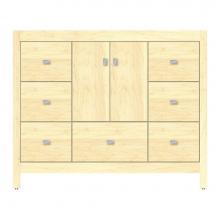 Strasser Woodenwork 59-826 - 42 X 18.5 X 34.5 Alki Essence Vanity Tiered Miter Nat Maple Sb