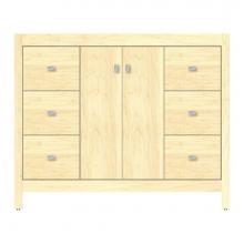 Strasser Woodenwork 59-850 - 42 X 18.5 X 34.5 Alki View Vanity Tiered Miter Nat Maple Sb