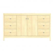 Strasser Woodenwork 59-845 - 60 X 18.5 X 34.5 Alki View Vanity Tiered Miter Nat Maple Sb